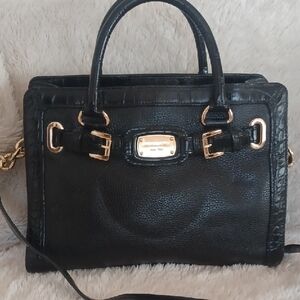 Michael Kors Black Leather Handbag- HB271
